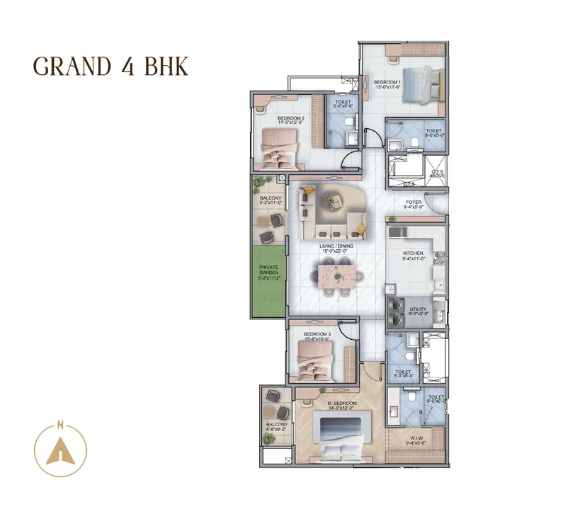 sumadhura-regal -unit- plan 4 bhk